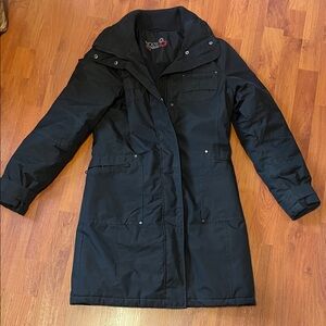 Noize Black Long Quilted Puffer Coat